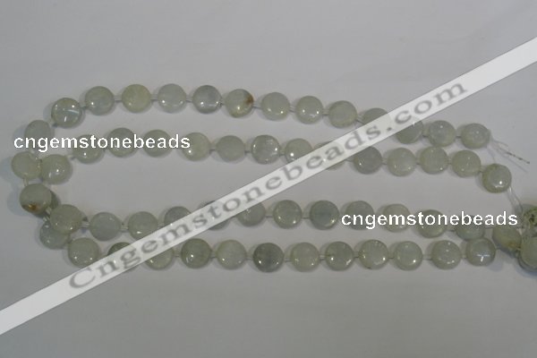 CCE11 15.5 inches 12mm flat round natural celestite gemstone beads