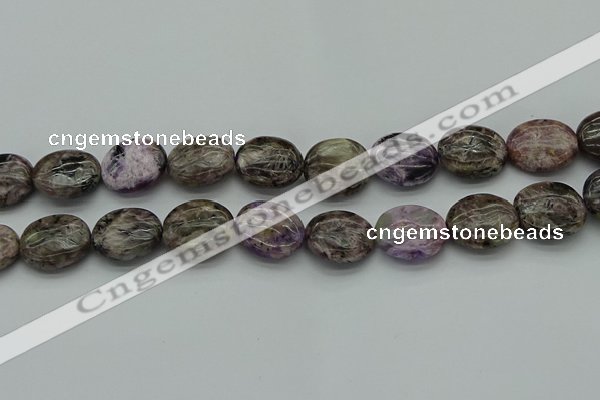 CCG105 15.5 inches 18*20mm oval charoite gemstone beads