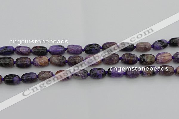 CCG111 15.5 inches 10*14mm drum charoite gemstone beads