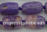 CCG114 15.5 inches 15*20mm drum charoite gemstone beads