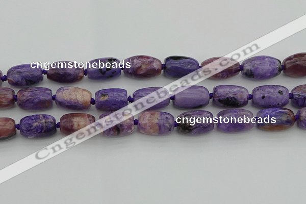 CCG114 15.5 inches 15*20mm drum charoite gemstone beads