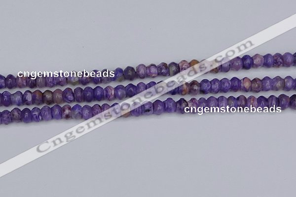 CCG116 15.5 inches 4*7mm rondelle charoite gemstone beads