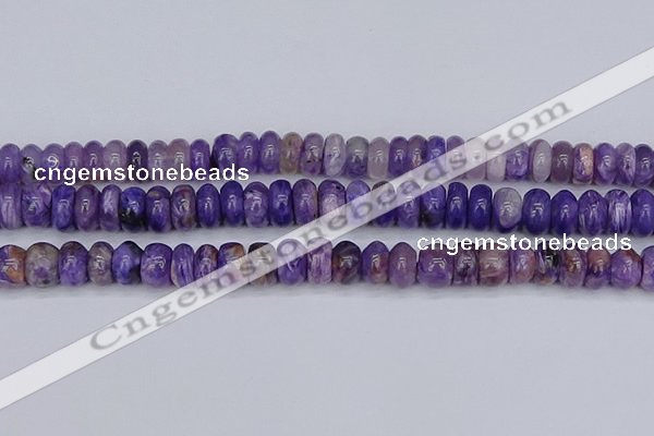 CCG117 15.5 inches 5*9mm rondelle charoite gemstone beads