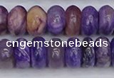 CCG118 15.5 inches 6*11mm rondelle charoite gemstone beads