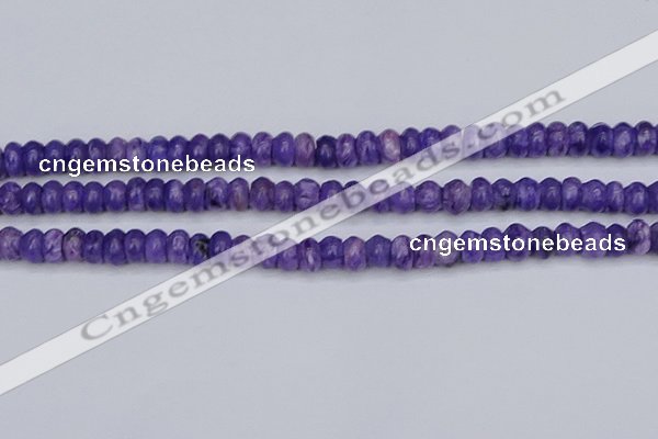 CCG121 15.5 inches 4*7mm rondelle charoite gemstone beads