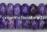 CCG123 15.5 inches 6*11mm rondelle charoite gemstone beads