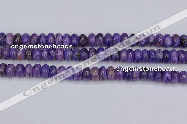 CCG123 15.5 inches 6*11mm rondelle charoite gemstone beads