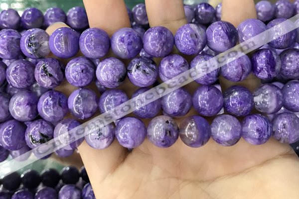 CCG150 15.5 inches 12mm round charoite gemstone beads