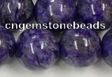 CCG313 15.5 inches 12mm round dyed charoite beads wholesale
