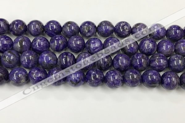 CCG313 15.5 inches 12mm round dyed charoite beads wholesale