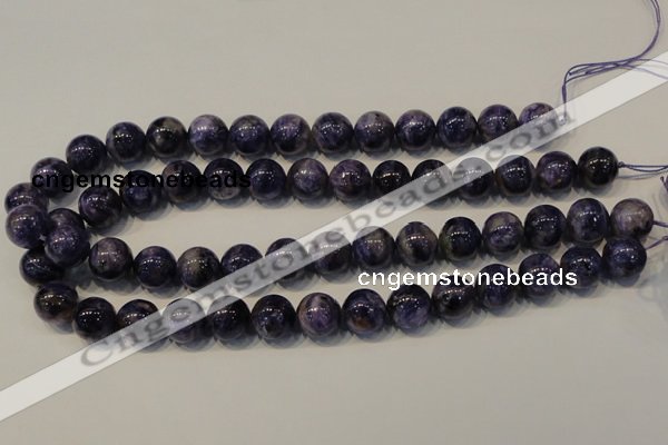 CCG34 15.5 inches 14mm round natural charoite gemstone beads