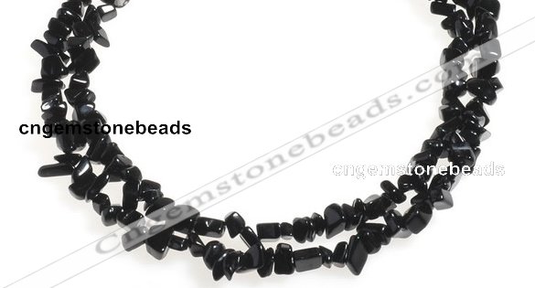 CCH02 35 inches black agate chips gemstone beads wholesale