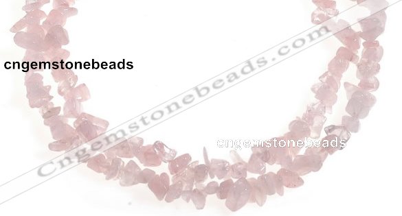 CCH09 32 inches rose quartz chips gemstone beads wholesale