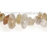 CCH11 16 inches quartz rutilated chips gemstone beads wholesale