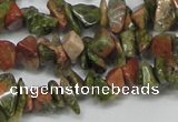 CCH203 34 inches 3*5mm unakite chips gemstone beads wholesale