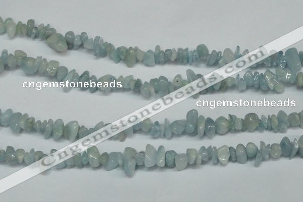 CCH215 34 inches 5*8mm aquamarine chips gemstone beads wholesale