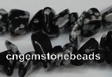 CCH227 34 inches 5*8mm snowflake obsidian chips gemstone beads wholesale