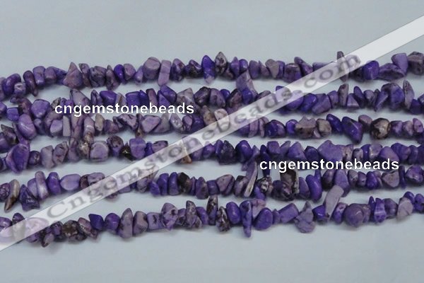 CCH234 34 inches 5*8mm dyed turquoise chips beads wholesale