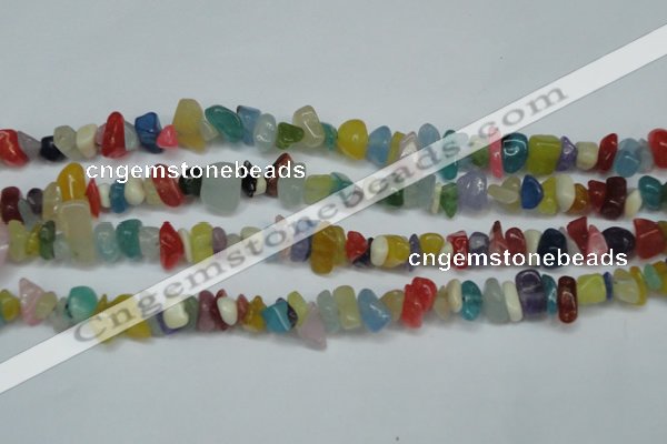 CCH236 34 inches 5*8mm mixed candy jade chips beads wholesale