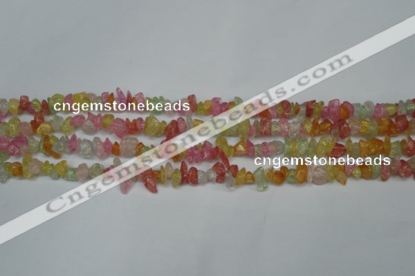 CCH261 34 inches 4*6mm synthetic crack crystal chips beads wholesale