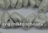 CCH280 34 inches 8*12mm white howlite turquoise chips beads wholesale