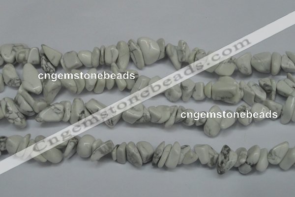 CCH280 34 inches 8*12mm white howlite turquoise chips beads wholesale