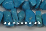 CCH282 34 inches 8*12mm dyed turquoise chips beads wholesale