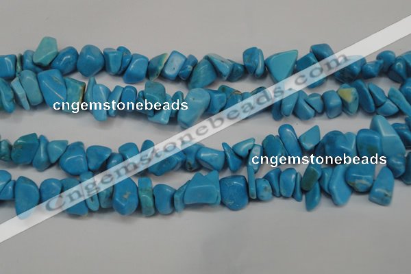 CCH282 34 inches 8*12mm dyed turquoise chips beads wholesale