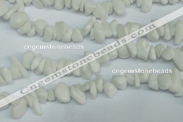 CCH284 34 inches 8*12mm white stone chips beads wholesale