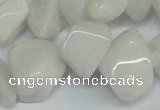 CCH285 34 inches 8*12mm milky jade chips gemstone beads wholesale