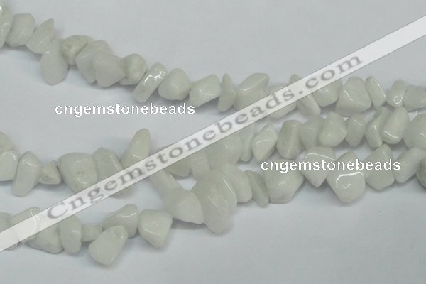 CCH285 34 inches 8*12mm milky jade chips gemstone beads wholesale