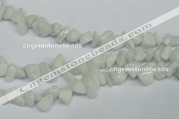 CCH285 34 inches 8*12mm milky jade chips gemstone beads wholesale