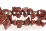 CCH31 34 inches gold sand stone chips gemstone beads wholesale