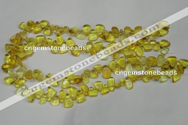 CCH313 15.5 inches 10*15mm synthetic citrine chips beads wholesale