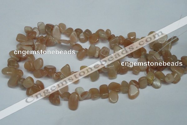 CCH321 15.5 inches 10*15mm moonstone chips gemstone beads wholesale