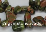 CCH323 15.5 inches 10*15mm unakite chips gemstone beads wholesale