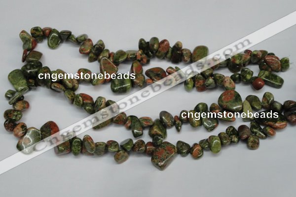 CCH323 15.5 inches 10*15mm unakite chips gemstone beads wholesale