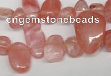 CCH334 15.5 inches 10*15mm cherry quartz chips beads wholesale