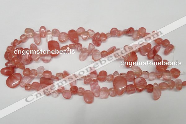 CCH334 15.5 inches 10*15mm cherry quartz chips beads wholesale