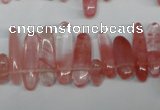 CCH341 15.5 inches 5*20mm cherry quartz chips beads wholesale
