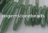 CCH405 15.5 inches 6*22mm - 7*35mm green aventurine chips beads