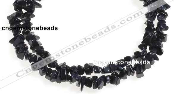 CCH41 35 inches blue sand stone chips gemstone beads wholesale