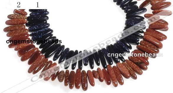 CCH42 16 inches goldstone chips gemstone beads wholesale