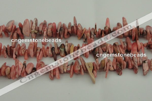 CCH604 15.5 inches 3*12mm - 4*16mm rhodochrosite chips gemstone beads