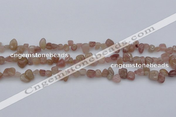 CCH621 15.5 inches 6*8mm - 10*14mm strawberry quartz chips beads