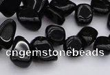 CCH640 15.5 inches 6*8mm - 10*14mm black agate chips beads
