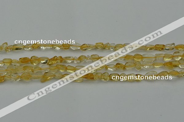 CCH672 15.5 inches 4*6mm - 5*8mm citrine gemstone chips beads