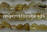 CCH673 15.5 inches 4*6mm - 5*8mm golden rutilated quartz chips beads