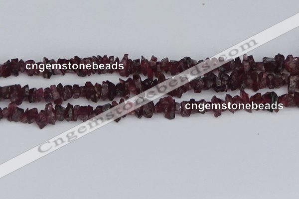 CCH704 15.5 inches 4*6mm - 6*8mm purple garnet chips beads