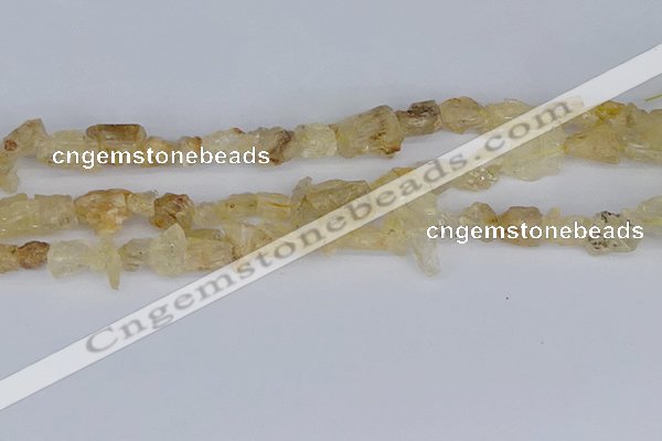 CCH708 15.5 inches 6*8mm - 10*14mm yellow topaz chips beads